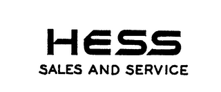 HESS SALES AND SERVICE