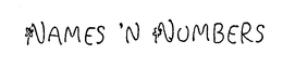 NAMES 'N NUMBER trademark