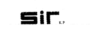 SIR K.P. trademark