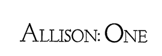 ALLISON: ONE