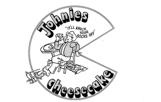 JOHNIES CHEESECAKE "IT'LL KNOCK YOUR SOCKS OFF" J.J.W.J.R.