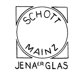 SCHOTT MAINZ JENAER GLAS