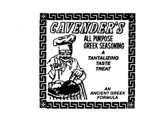 CAVENDER'S ALL PURPOSE GREEK SEASONING A TANTALIZING TASTE TREAT AN ANCIEN GREEK FORMULA