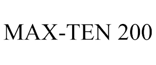 MAX-TEN 200 trademark