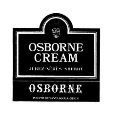 OSBORNE CREAM JEREZ-XERES-SHERRY OSBORNEPUERTO DE SANTA MARIA-SPAIN