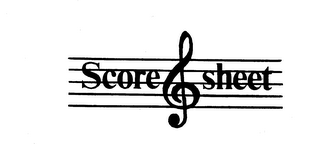SCORE SHEET trademark
