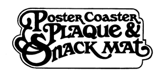 POSTER COASTER PLAQUE & SNACK MAT
