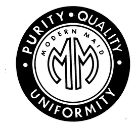 MM MODERN MAID PURITY QUALITY UNIFORMITY