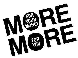 MORE FOR YOUR MONEY MORE FOR YOU