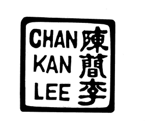 CHAN KAN LEE trademark
