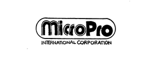 MICROPRO INTERNATIONAL CORPORATION