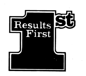 1ST RESULTS FIRST trademark