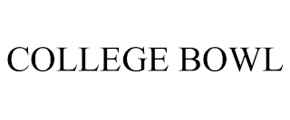 COLLEGE BOWL trademark