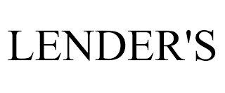 LENDER'S trademark