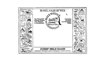 MILZ. WEIN MOSEL-SAAR-RUWER JOSEF MILZ GMBH WEINBAU WEINKELLEREI NEUMAGEN-DHRON/MOSEL MITDEMROMERSCHIFF DAS WEINSCHIFF ALTESTEZ ZEICHEN VOM WEINBAU IN DEUTSCHLAND ROMISCHES DENKMAL VOM NEUMAGEN MOSEL