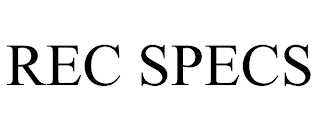 REC SPECS trademark