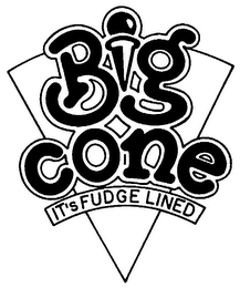 BIG CONE IT'S FUDGE LINED.