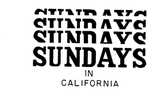 SUNDAYS IN CALIFORNIA trademark
