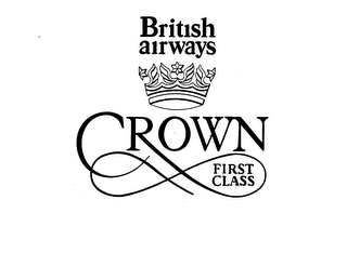 BRITISH AIRWAYS CROWN FIRST CLASS trademark