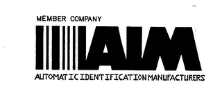 MEMBER COMPANY AIM AUTOMATIC IDENTIFICATION MANUFACTURERS trademark
