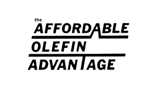 THE AFFORDABLE OLEFIN ADVANTAGE