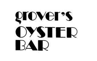GROVER'S OYSTER BAR trademark