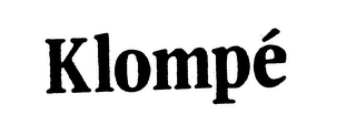 KLOMPE trademark