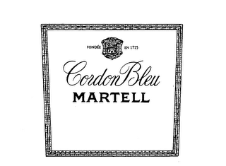 CORDON BLEU MARTELL FONDEE EN 1715