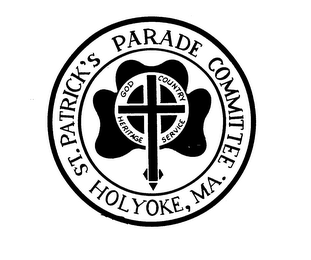 ST. PATRICK'S PARADE COMMITTEE HOLYOKE, MA. GOD COUNTRY HERITAGE SERVICE