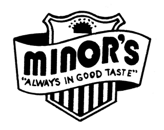 MINOR'S "ALWAYS IN GOOD TASTE" trademark