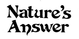 NATURE'S ANSWER trademark