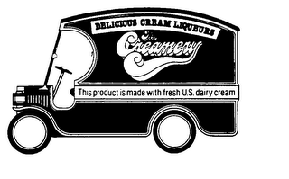 THE CREAMERY DELICIOUS CREAM LIQUEURS THIS PRODUCT IS MADE WITH FRESH U.S. DAIRYCREAM