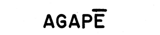 AGAPE trademark