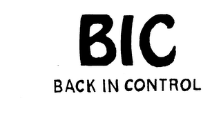BIC BACK IN CONTROL trademark