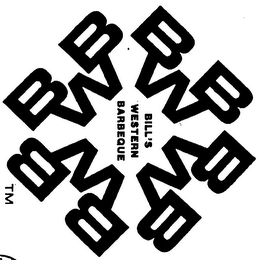 BWB BILL'S WESTERN BARBEQUE trademark