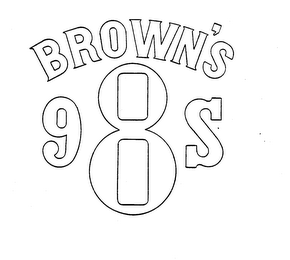 BROWN'S 98 trademark