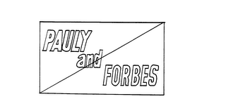PAULY AND FORBES trademark