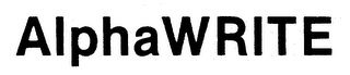 ALPHA WRITE trademark