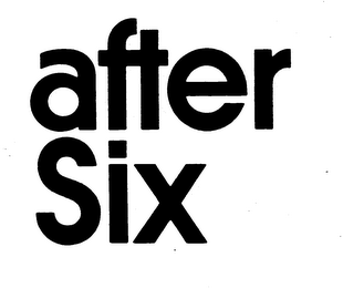 AFTER SIX trademark