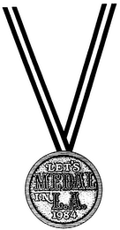 LET'S MEDAL IN L.A. 1984