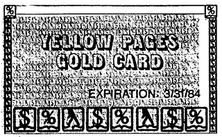 YELLOW PAGES GOLD CARD