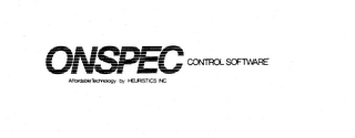 ONSPEC CONTROL SOFTWARE AFFORDABLE TECHNOLOGY BY HEURISTICS INC