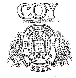 COY INTERNATIONAL MARATHON LIGHT BEER