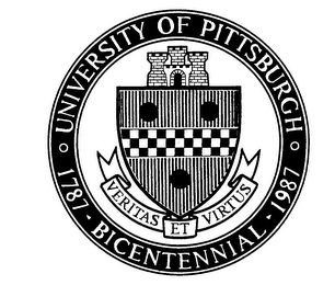 UNIVERSITY OF PITTSBURGH 1787 - BICENTENNIAL - 1987 VERITAS ET VIRTUS