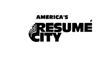 AMERICA'S RESUME CITY trademark