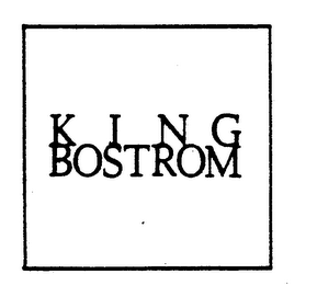 KING BOSTROM trademark