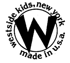 W WESTSIDE KIDS, NEW YORK MADE IN U.S.A.