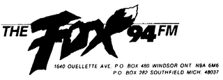 THE FOX 94 FM OX 480 WINDSOR ONT. N9A 6M