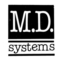 M.D. SYSTEMS trademark