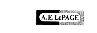 A. E. LEPAGE trademark